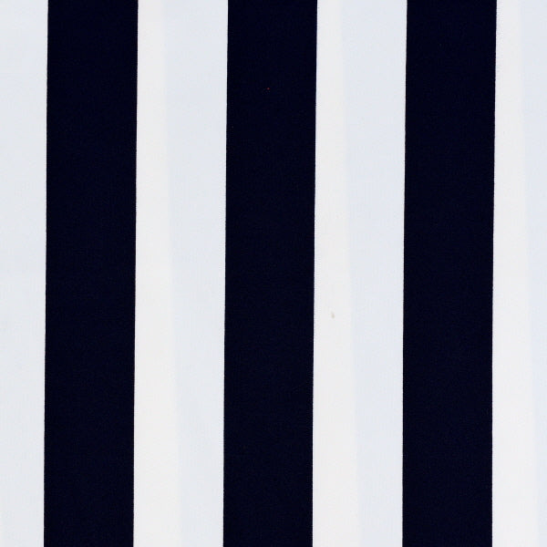 35mm Dark Blue Stripe Print Spandex