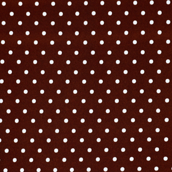 5mm White Polka Dots on Brown