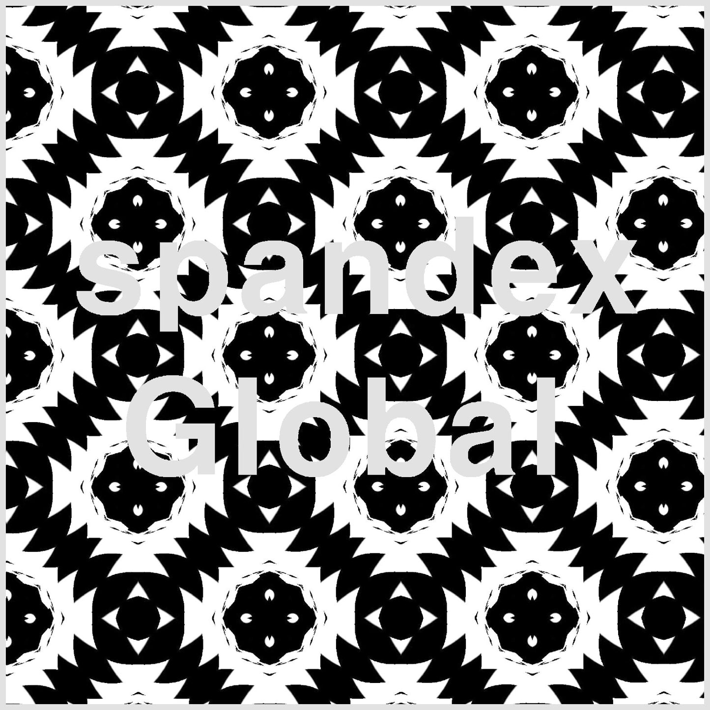 Monochrome Aztec Mandala Spandex