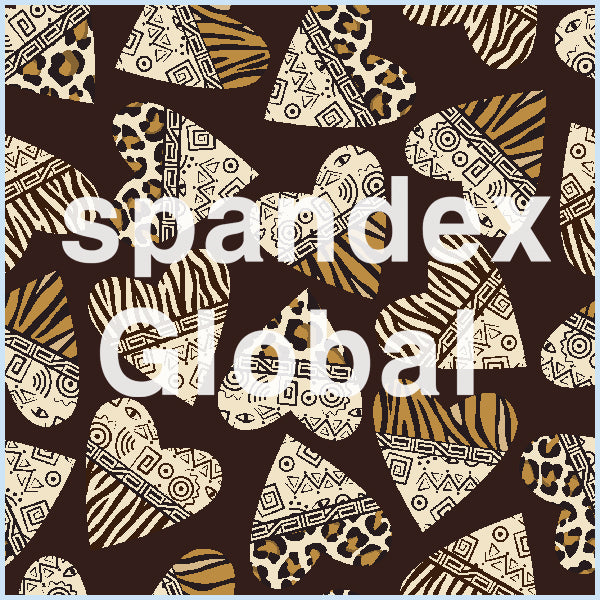 Animal and Tribal Heart Print