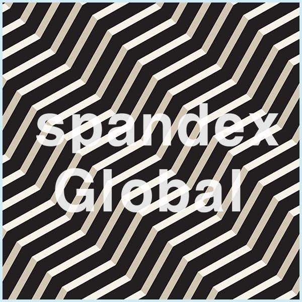 Black and White 3D Chevron Spandex