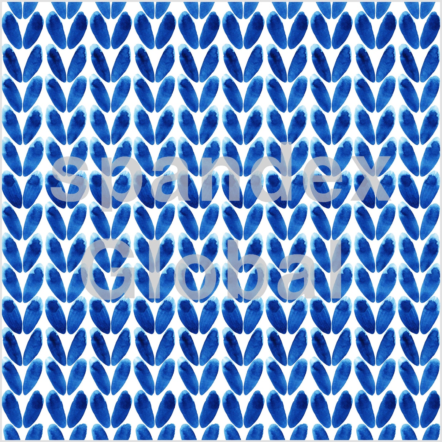 Blue Heart Watercolor Spandex