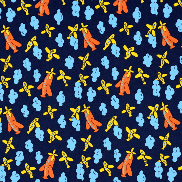 Cartoon Airplane and Cloud Print