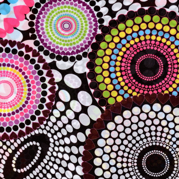 Geometric Dotted Circle Print Spandex