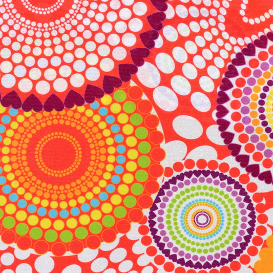 Geometric Dotted Circle Print Spandex