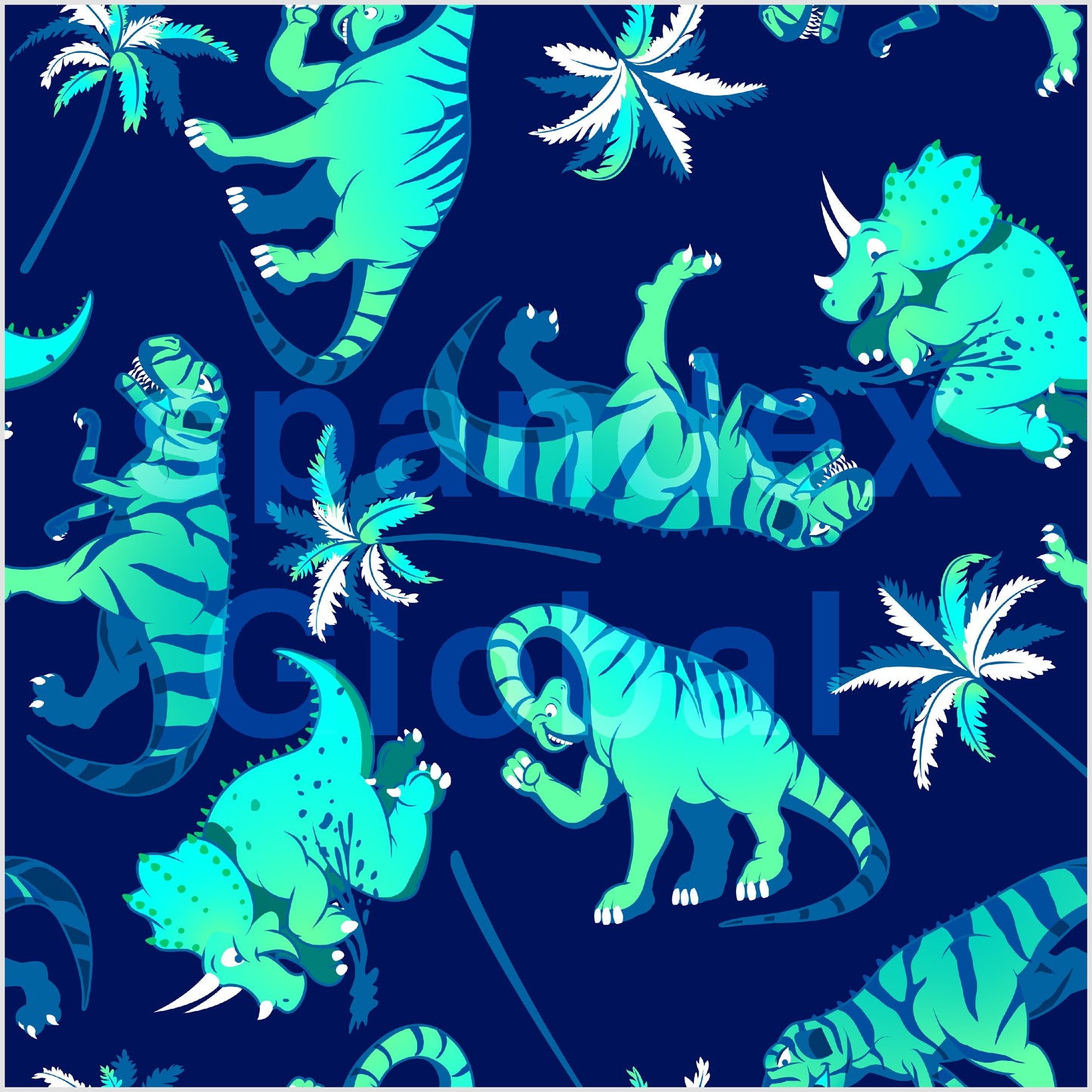 Gradient Dinosaur Print