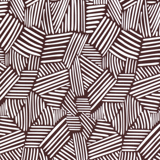 Interweaving Lines Print Spandex