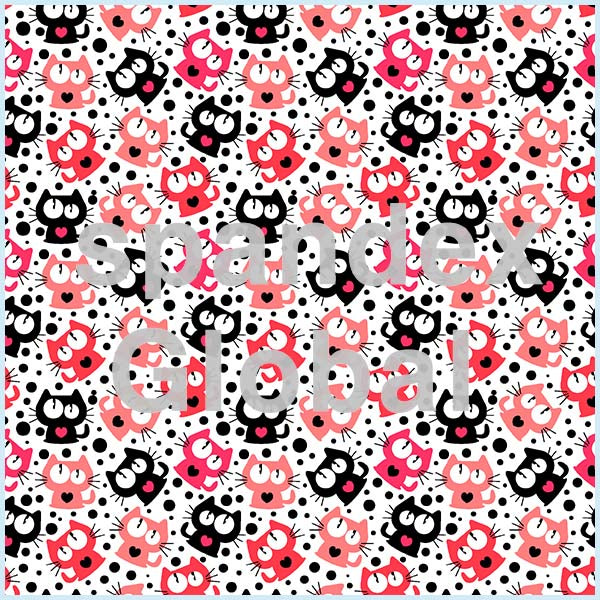 Red and White Cartoon Cats