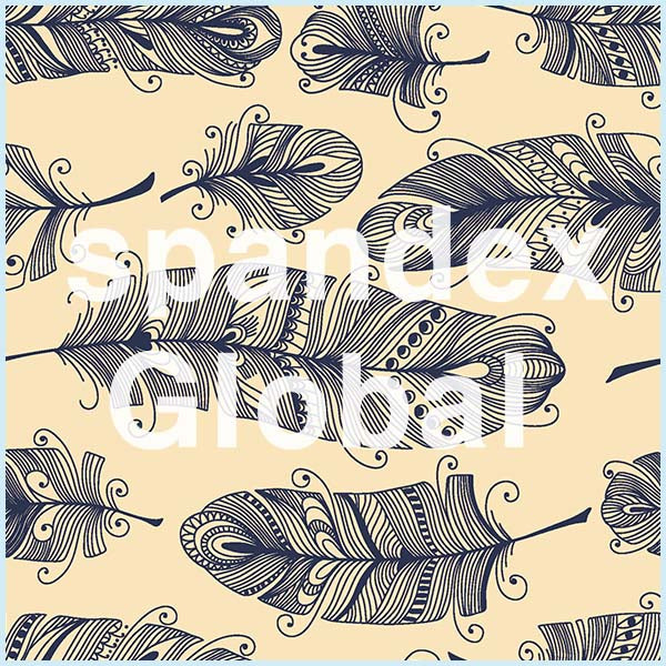 Boho Sketch Feather Spandex