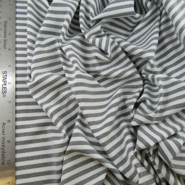 Melange Striped Poly Spandex