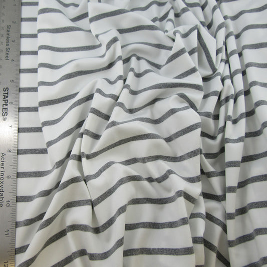 Melange Striped Poly Spandex