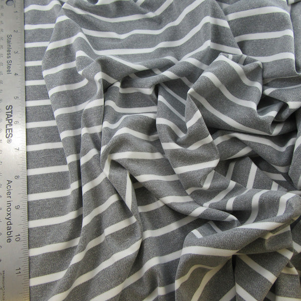 Melange Striped Poly Spandex