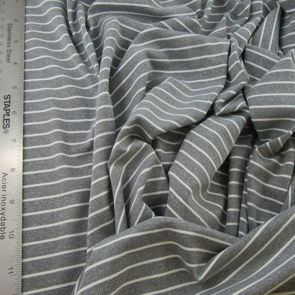 Melange Striped Poly Spandex