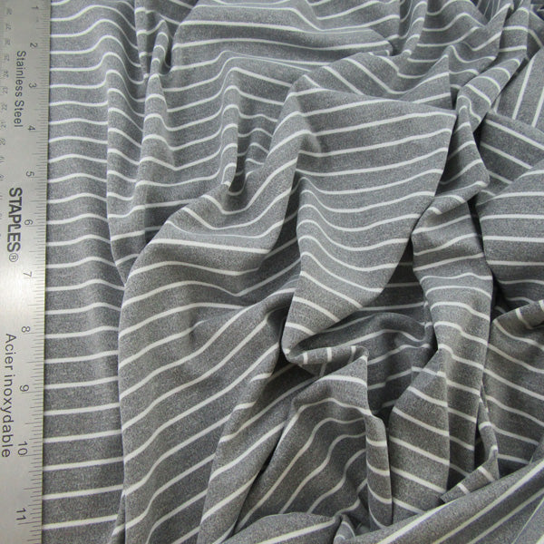 Melange Striped Poly Spandex