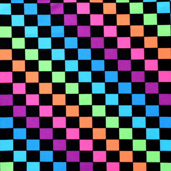 Neon Checkerboard Spandex