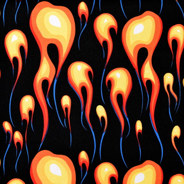 Orange Flame Print