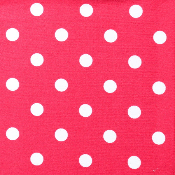 Pink and White Polka Dot Print Spandex