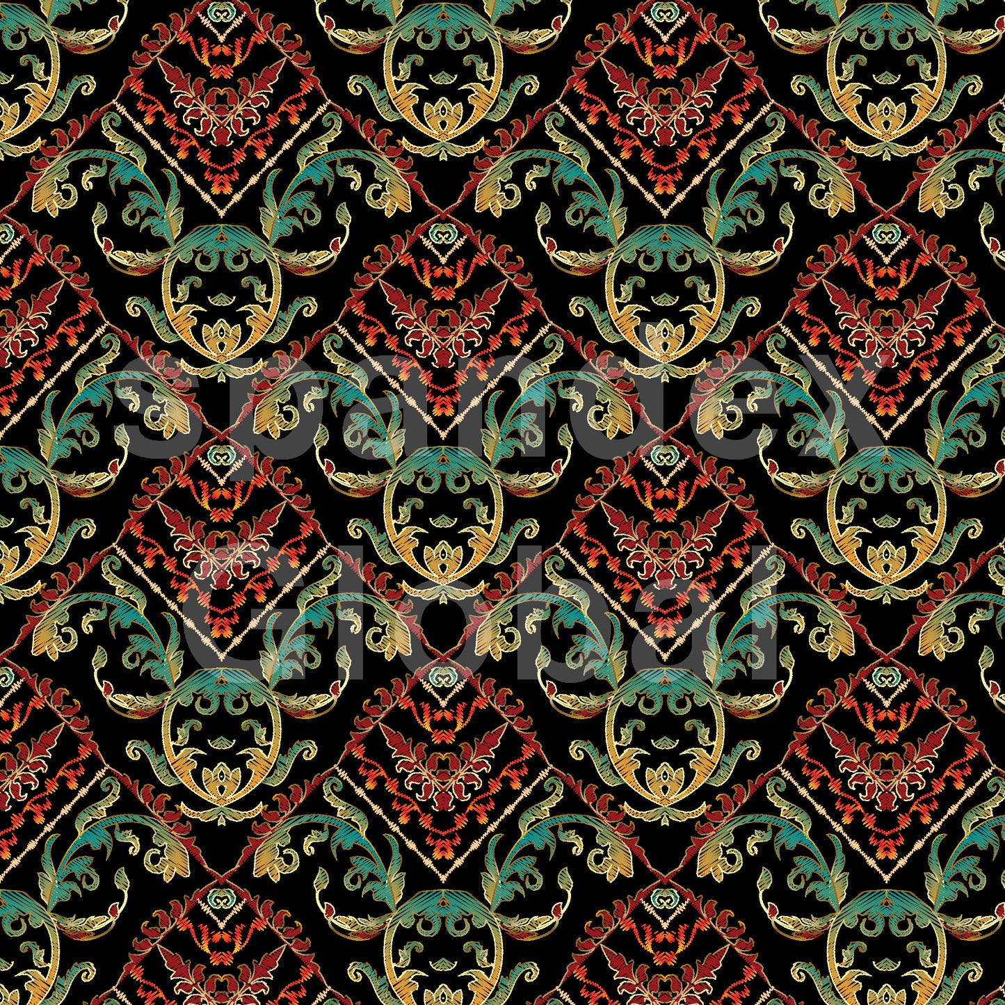Baroque Damask Pattern