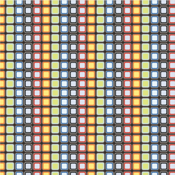 Retro Square Grid Print Spandex