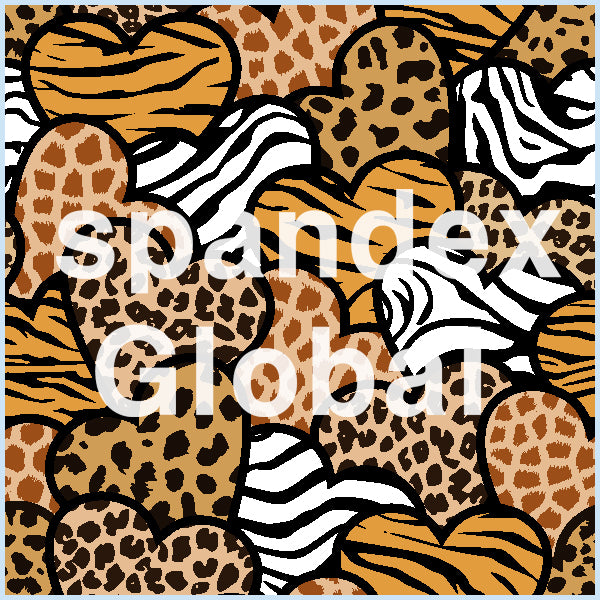 Savanna Animals Heart Print