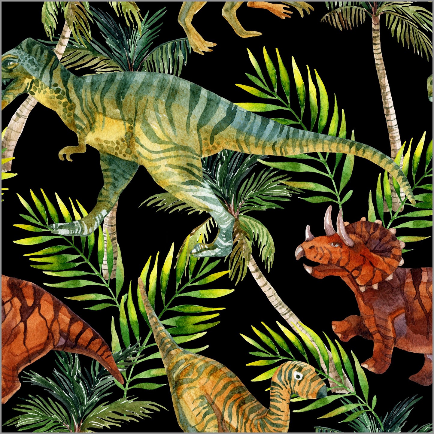 Watercolor Dinosaur Print