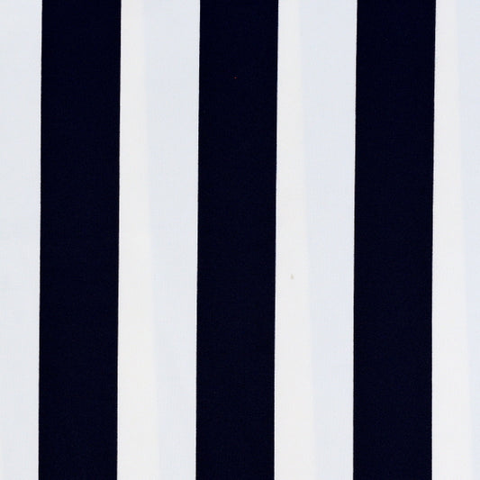 35mm Dark Blue Stripe Print Spandex