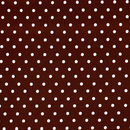 5mm White Polka Dots on Brown
