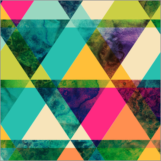 Abstract Watercolor Geometric Spandex