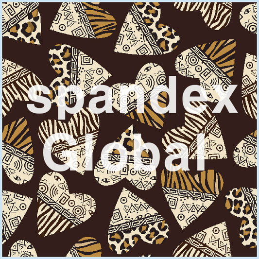 Animal and Tribal Heart Print