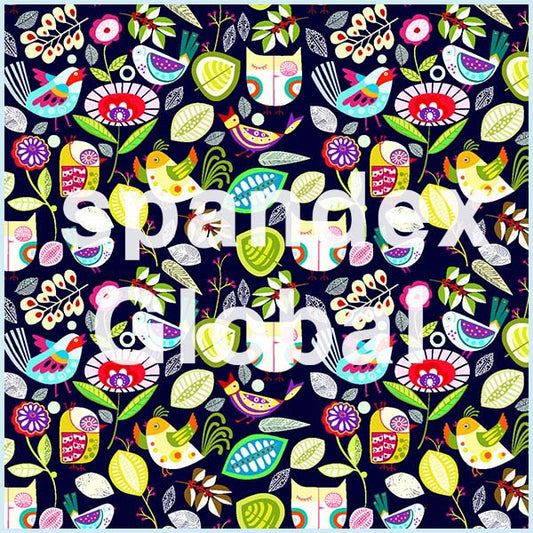 Birds and Leaves Print