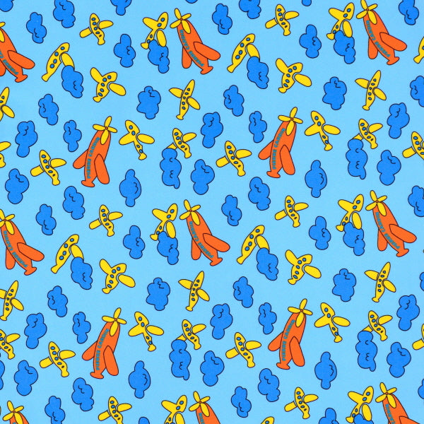 Cartoon Airplane and Cloud Print