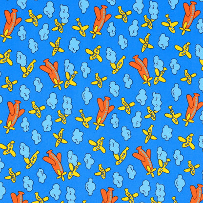 Cartoon Airplane and Cloud Print