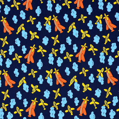 Cartoon Airplane and Cloud Print