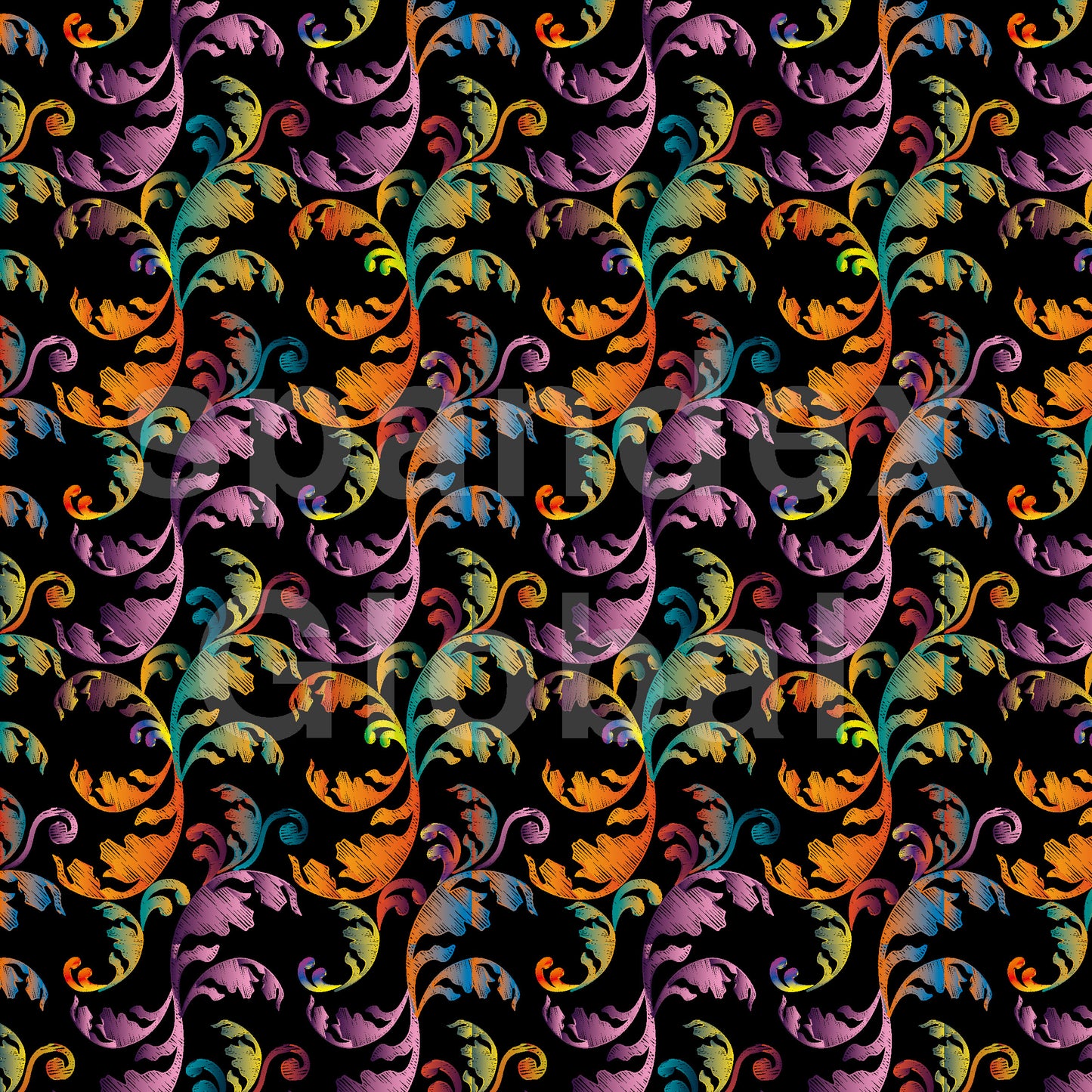 Colorful Scroll Pattern