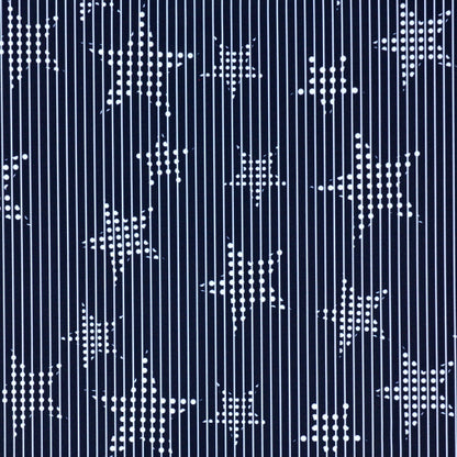 Dotted Star Print on Stripes