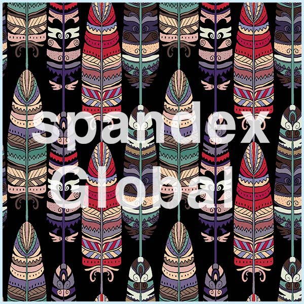 Boho Feather Print Spandex