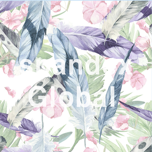 Pastel Botanical Feather Spandex