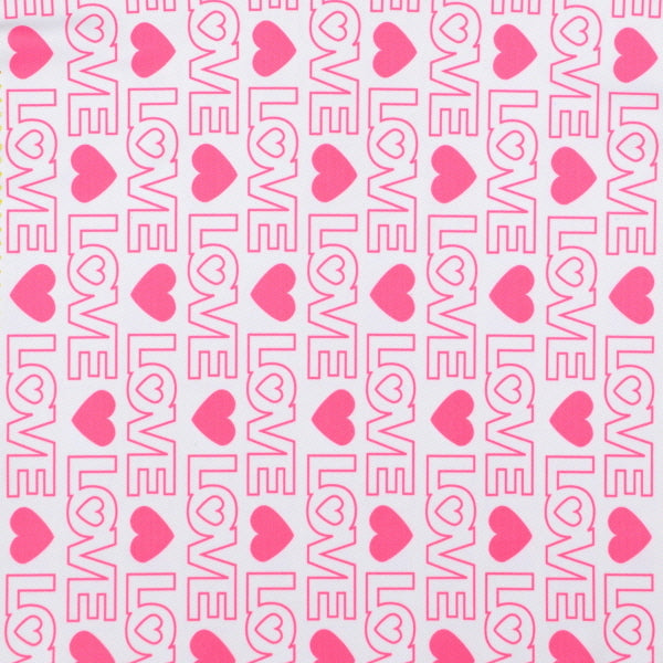 Heart and Love Print Spandex