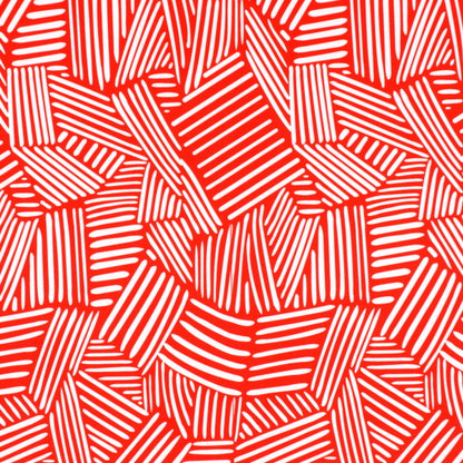 Interweaving Lines Print Spandex