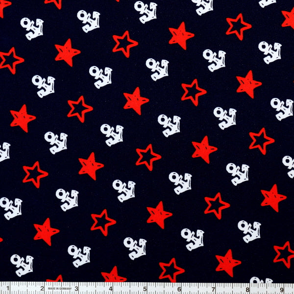 Large Anchor and Star Print