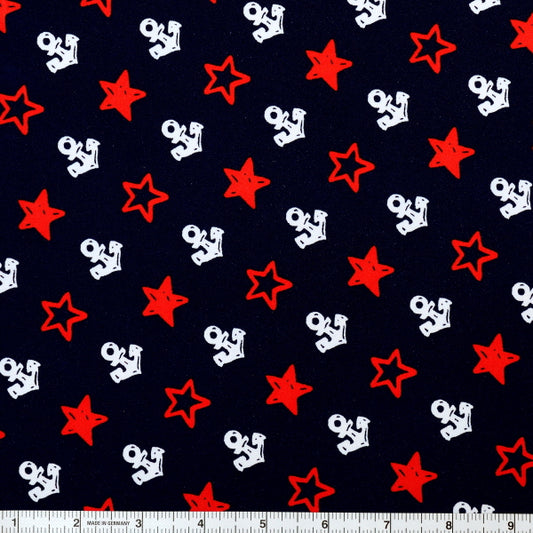 Large Anchor and Star Print