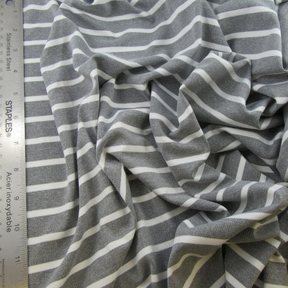 Melange Striped Poly Spandex