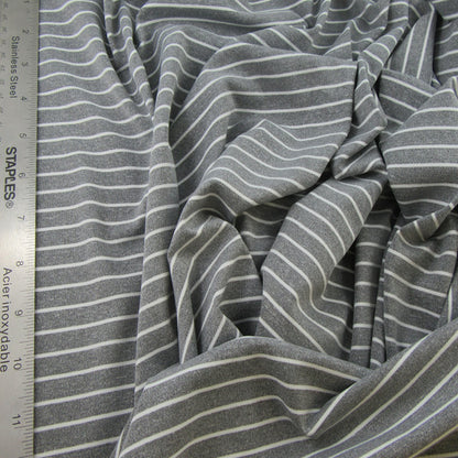 Melange Striped Poly Spandex