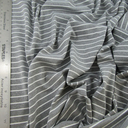 Melange Striped Poly Spandex