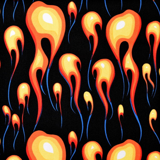 Orange Flame Print