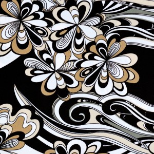 Abstract Swirl Floral Print Spandex
