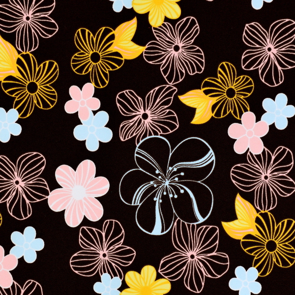 Camellia Flower Print Spandex