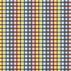 Retro Square Grid Print Spandex