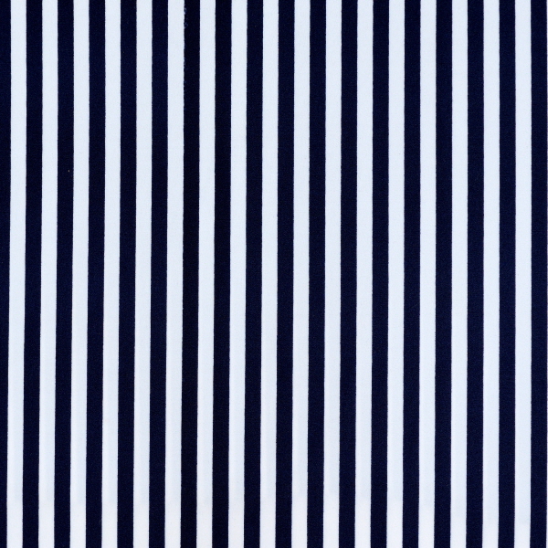 8mm Dark Blue Stripe Print Spandex