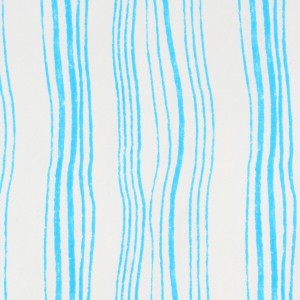 Cyan Squiggle Stripe Print Spandex